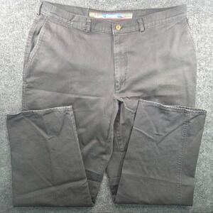 Duxbak Chino Pants Mens 38x32 Black Cotton Twill Straight Leg Made in USA Rugged